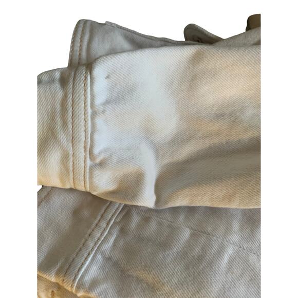Classiques Entier white denim jean jacket button up fitted XS - Picture 8 of 8